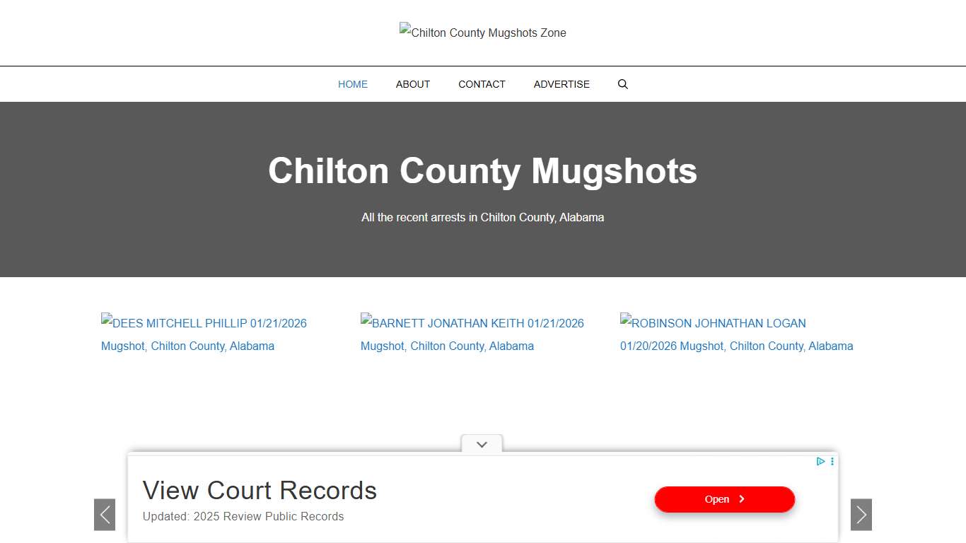 Chilton County Mugshots Zone